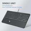 PERIBOARD-538 US Wired Compact Keyboard with Trackball