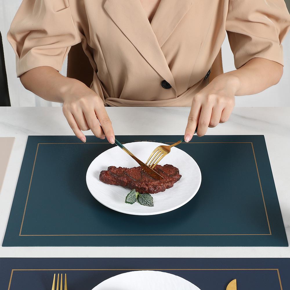 Nordic ins style square placemat waterproof and oil-proof western dining mat premium dining table mat hotel restaurant tray mat coaster
