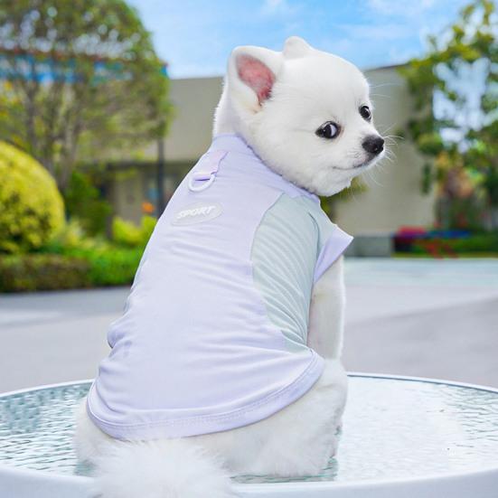 Sun Protection Dog Shirt Breathable Quick-Drying Ice Silk Dog Cooling T-shirts Summer Pet Sleeveless Clothes for Small Medium Dogs