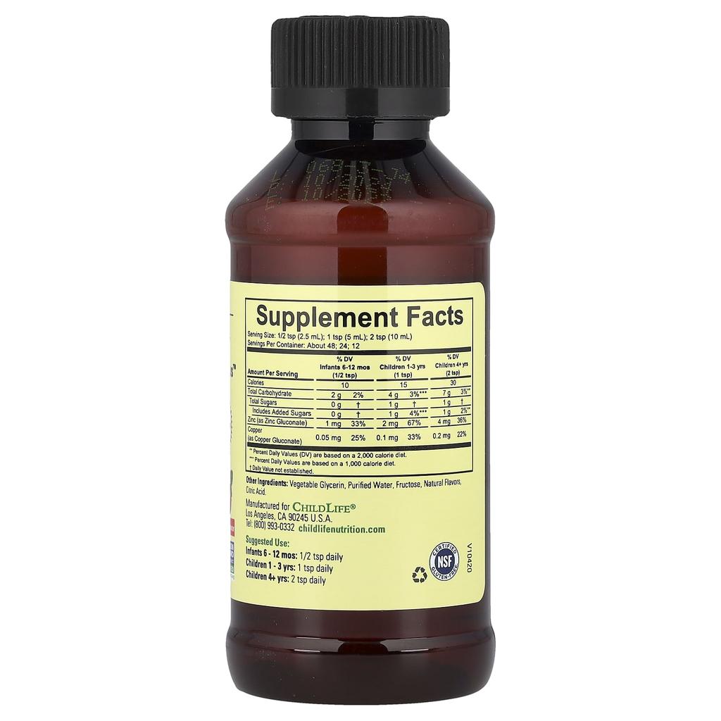 Essentials, Zinc Plus, Natural Mango Strawberry Flavor, 118 Ml (4 Fl Oz)