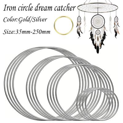 2-20pcs Multi-size Dream Catcher Hoops Round Silver Iron Metallic Good Welded Dreamcatcher Rings Handmade DIY Crafts Accessories