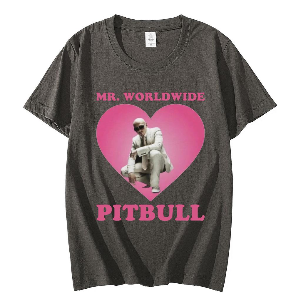 Mr Worldwide Pitbull Graphic T Shirts Men Fashion Hip Hop Oversized Tshirt 100 Cotton Casual Short Sleeve Tshirts Streetwear