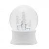 Musical Silver Reindeer Snowglobe - 16cms