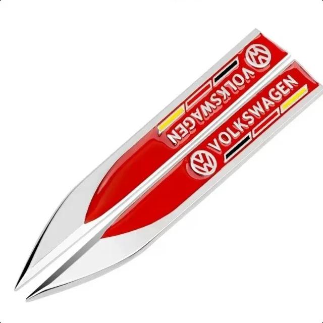 2025 Hot 1PCS 3D Metal Car Body Side Fender Badge For Volkswagen VW Golf 7 6 5 GTD GLI Logo Sticker Emblem Decals Styling Access