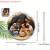 Nativity Scene Wooden Sign - Charming Vertical Christmas Sign with Jesus Theme - Unique Decorative Sign and Plaques - Ideal Front Door Decor