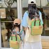 Adorable Cartoon Canvas Backpack For Kindergarten Boys And Girls School Bag Cute