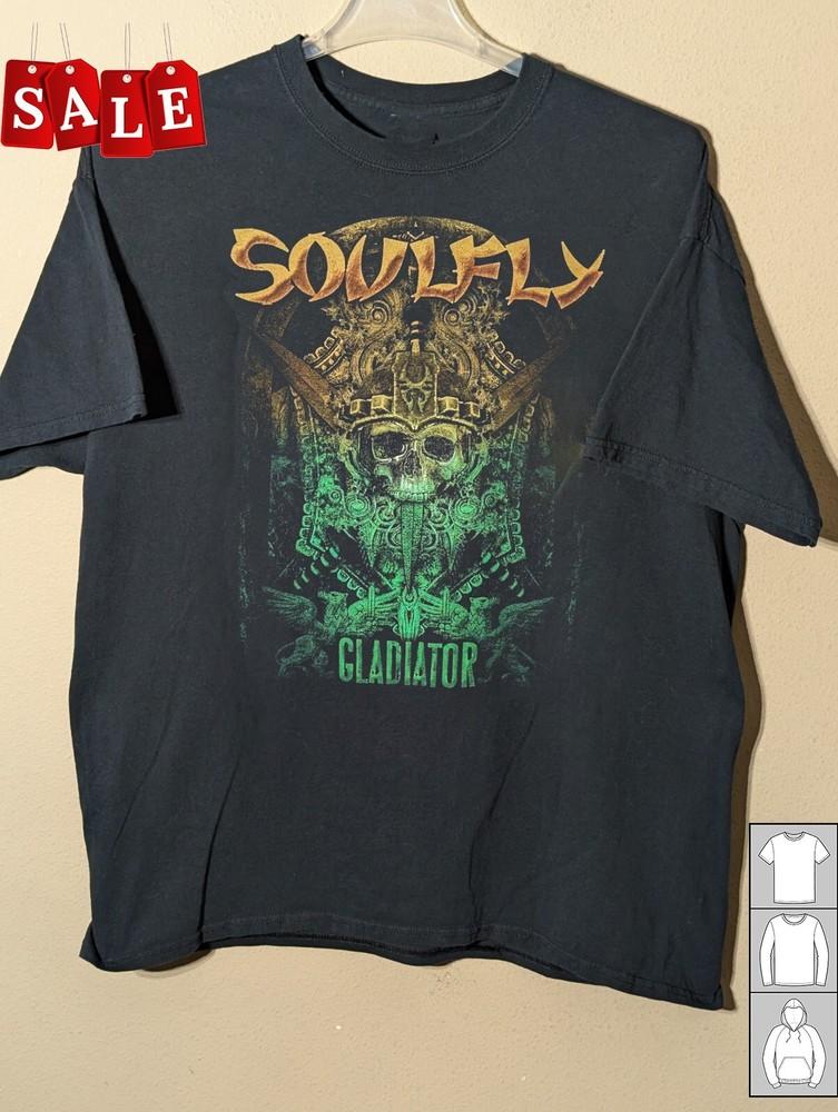 

New Soulfly Enslaved Gladiator Gift For Fans Men All Size TShirt LW851 Unisex T-Shirt M