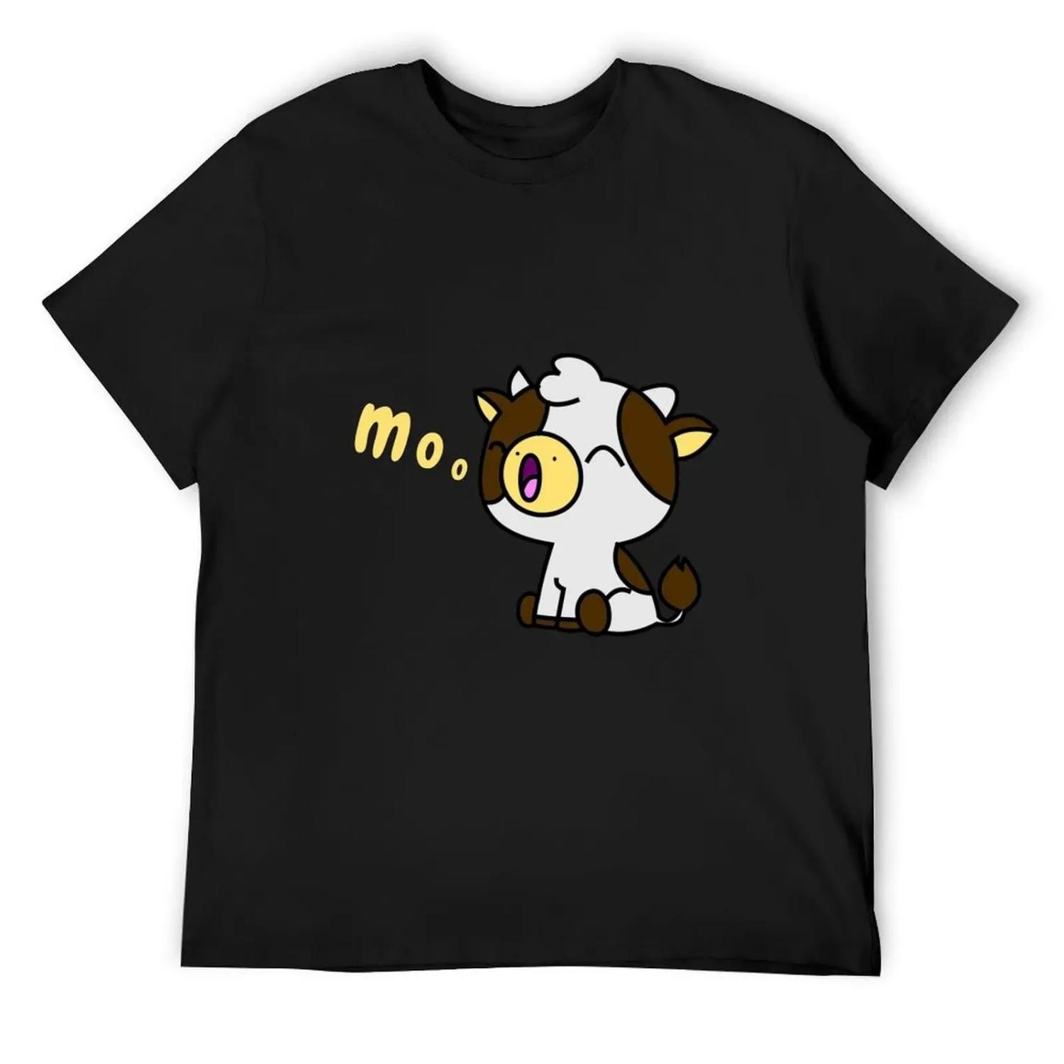 

Vacas kawaii moo T-Shirt blacks heavyweights T-shirts oversize t shirts for men XXXXXL чорний
