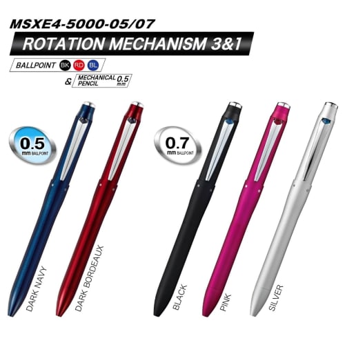 Mitsubishi Pencil Multi-Function Pen Jet Stream Prime 3&1 0.5 Dark Navy Easy to Write MSXE4500005D.9