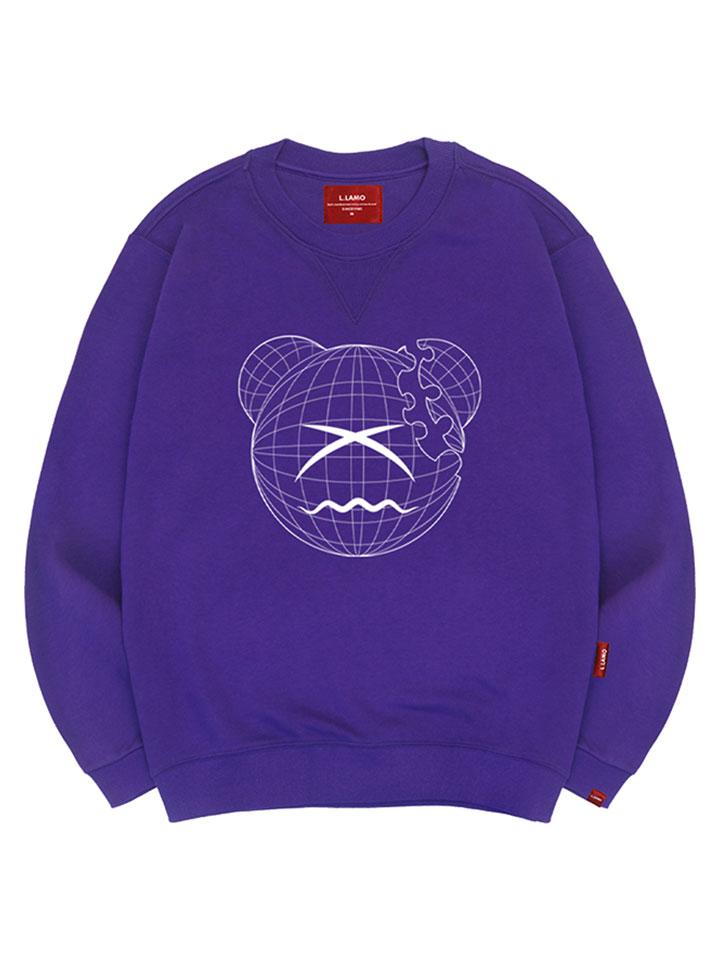 Ellamo Chain Bear Sweatshirt Unisex Big Size S~4Xl (Type A)