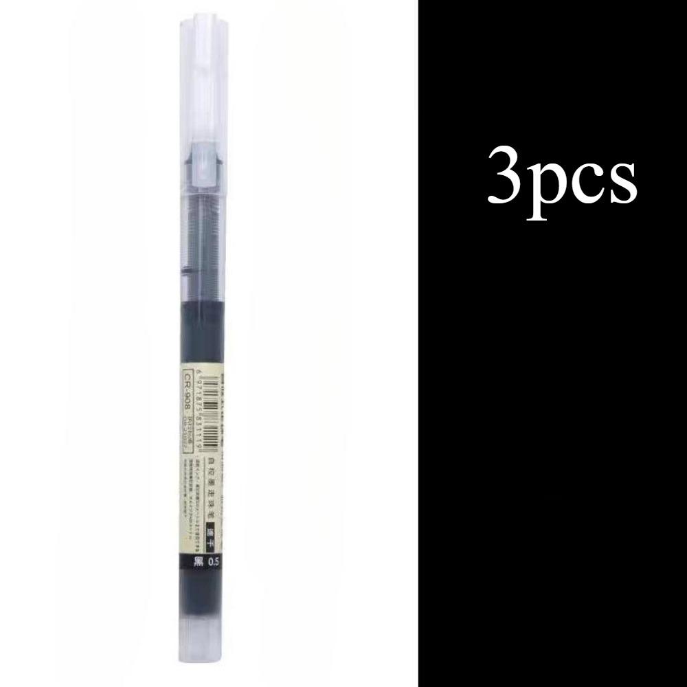 3/12PCS /set High Quality Needle Type Gel Pens Straight Liquid Ballpoint Pen Kawaii Stationery School Office Supplies Writing