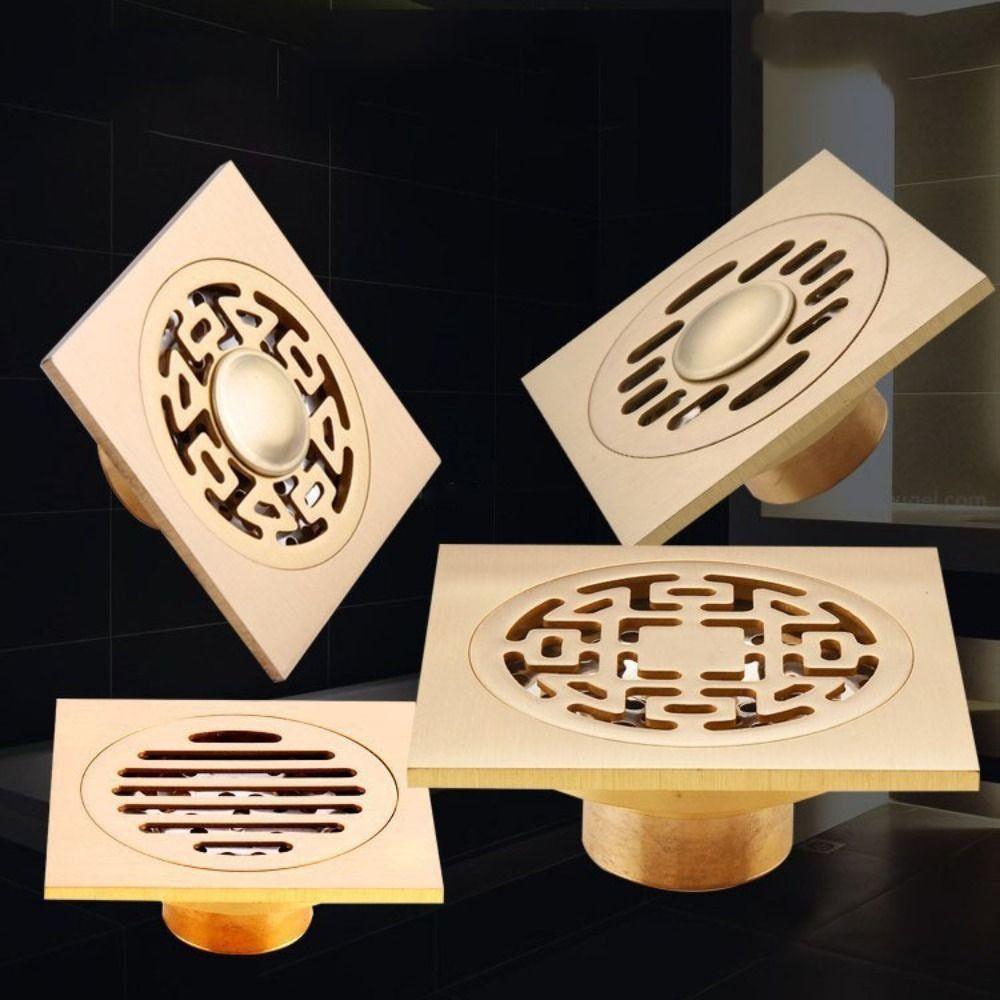 Anti-odor Square Shower Drain Removable Floor Hair Catcher Convenient Floor Drains  Kitchen