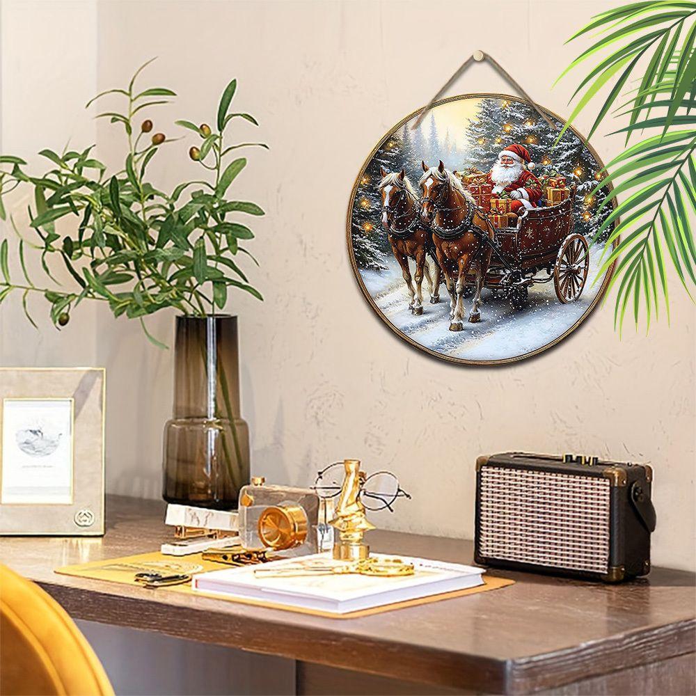 2D Flat Wooden Hanging Decorative Signs, Christmas Decorations, Family Wall or Door Decorations, Garden Decorations, Christmas Gifts for Friends