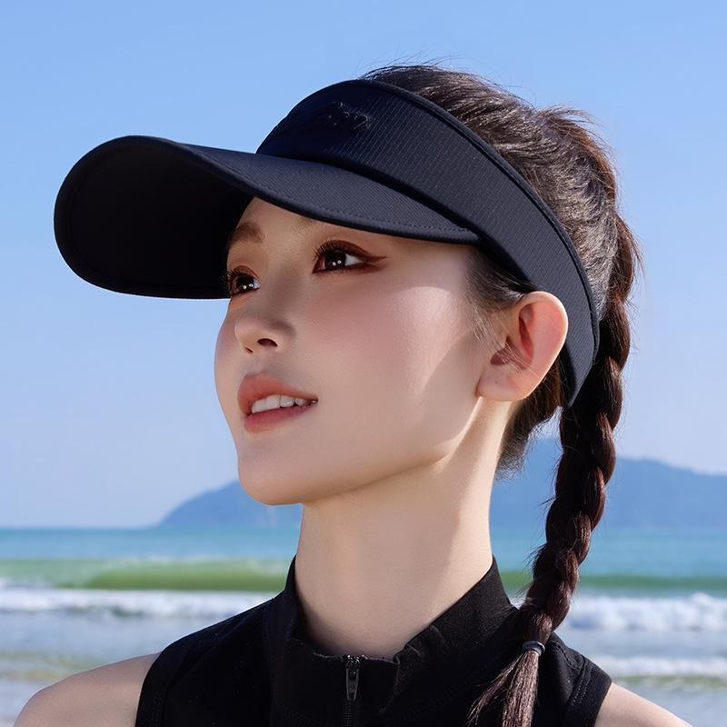 Summer Open-Top Hat for Women Large Brim Outdoor Sport Visor Cap Sun Protection Sunhat