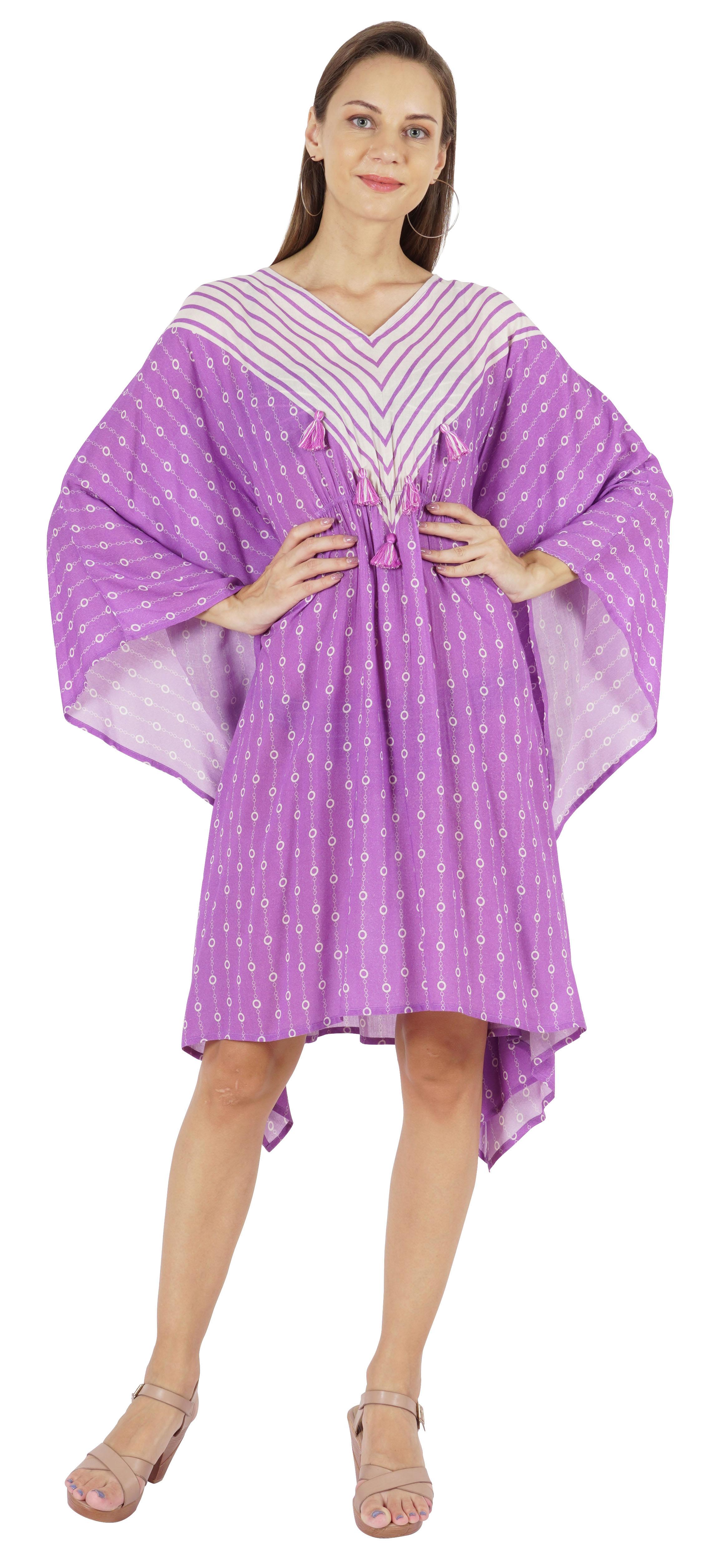 

Moomaya Жіночий літній пляжний вечірній кімоно-кафтан-кафтан-кафтан з принтом Максі XXL фіолетовий