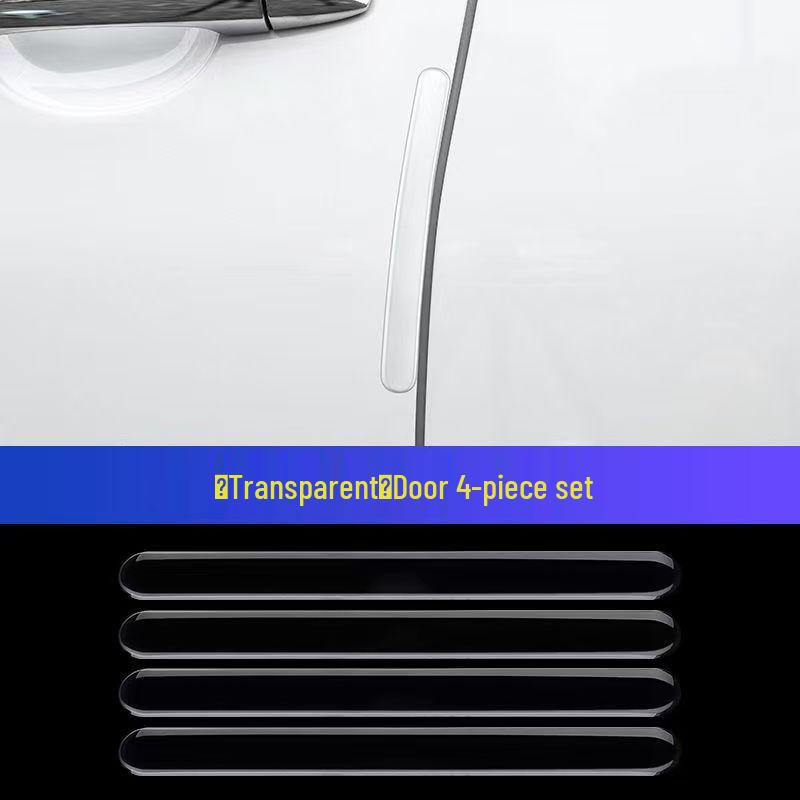 Transparent Car Door Anti-Collision and Scratch-Resistant Handle Protection Stickers - Cartoon Decor.