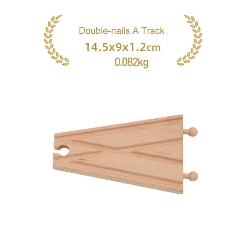 Children's Wooden Track Accessories Combination Universal Track Beech Wood Railway Train Track Toys Fit Biro All Brands Track