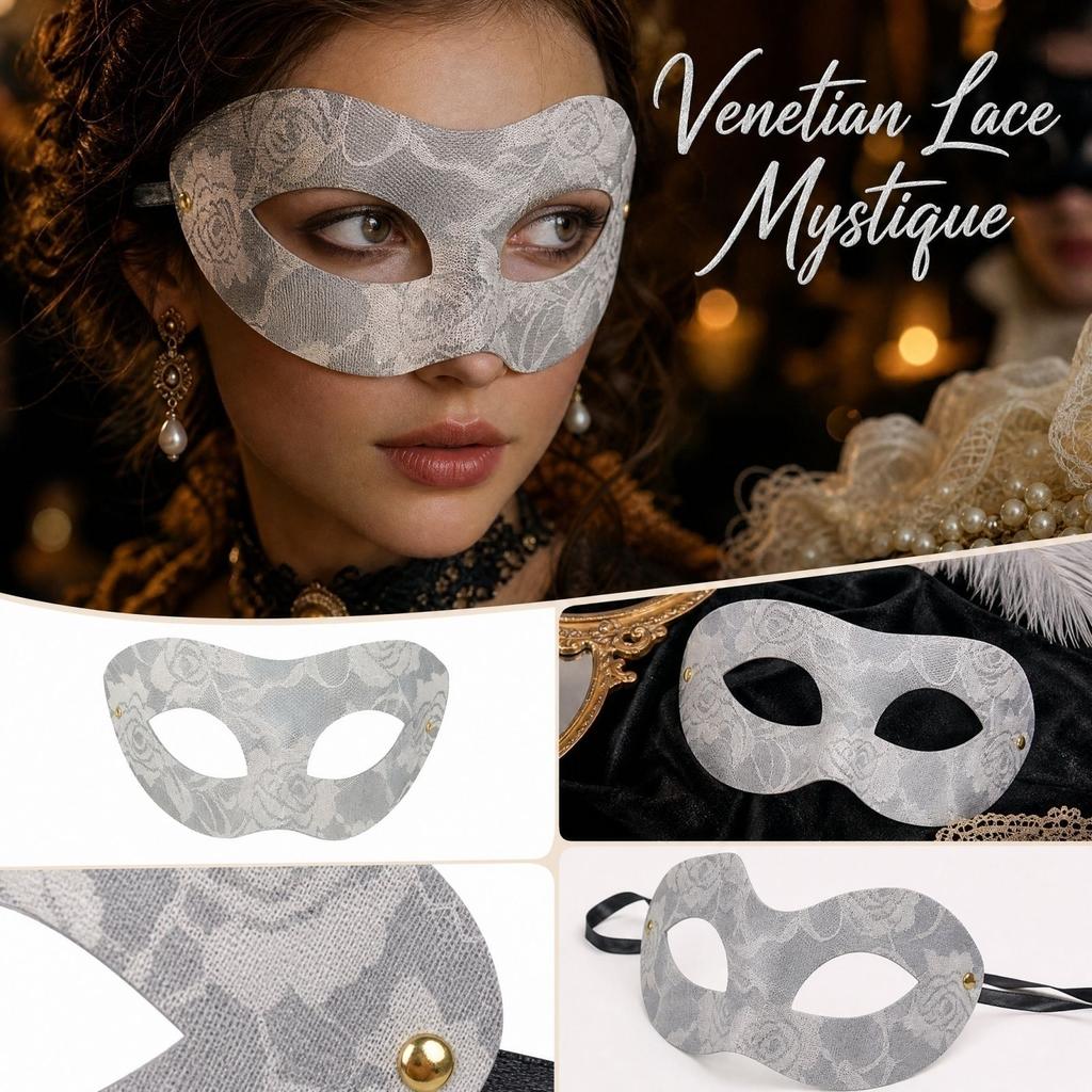 Half Face Lace for Masquerade Ball - Mysterious Eye
