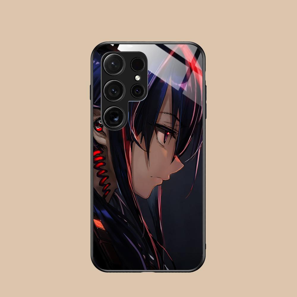 Arknights Chen Glass Mobile Phone Case for Samsung Galaxy S26 S25 S24 S23 S22 S21 S20 Note20 Plus FE Ultra Colorful Cover