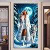 Large Size Mosaic DIY Full Diamond Painting Kits Art Beautiful Woman Tiger Lion and Leopard Embroidery Cross Stitch Rhinestones