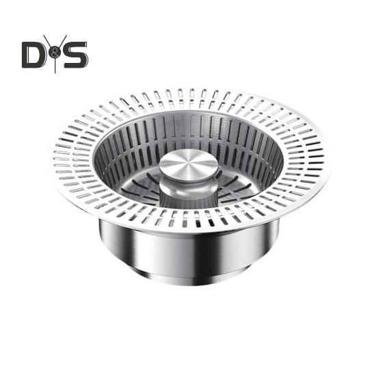 

1/2 шт. Фильтр для слива кухонной раковины, пресс-фиксатор, антизасоряющий, быстрый слив, универсальный, из нержавеющей стали, фильтр для слива раковины, крышка корзины 1pc