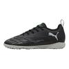 Puma Future 8 Play TT Jr Comfortable Soft Low Top Kids Football Shoes Kids Football Shoes Black Cool-Light-Gray Fluorescent-Green 108396-02