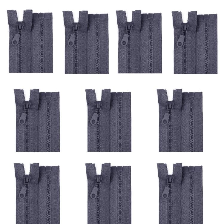 Pack of 10 Nylon Zippers for Sewing Craft Open-end Zips Fasteners 27.5Inch/70cm Zippers for Bag Clothing Sewing Supplies