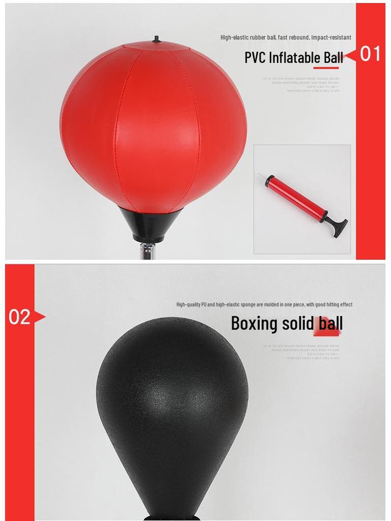 Inflatable Speed Ball Sandbag for Adult Sanda Training - Professional Vertical Reaction Trainer