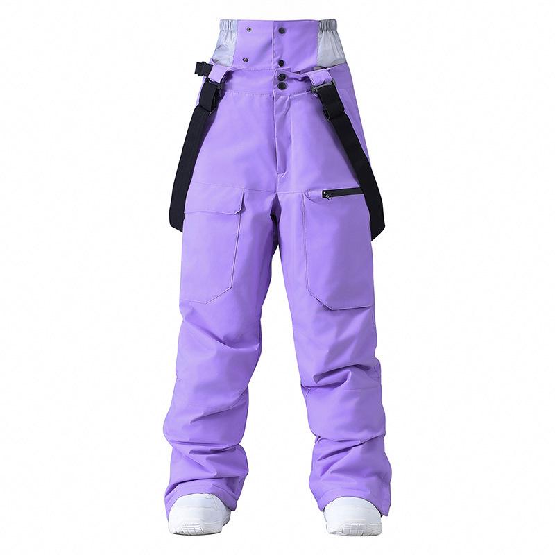Ski Pants with Suspenders for Men & Women: Windproof, Waterproof, Warm, Thickened for Winter Snowboarding & Skiing