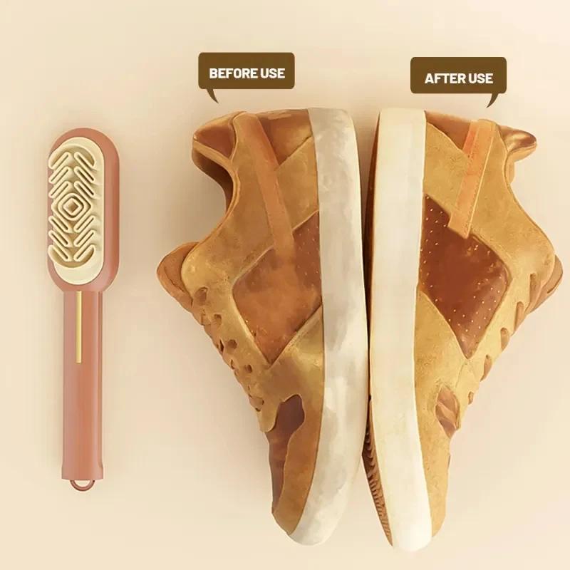 Double-Sided Cleaning Brush Suede Nubuck Boots Fit For Rubber Shoe Brush Stain Dust Shoe Brush Steel Plastic Rubber Boot Cleaner