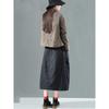 Retro Plus Size Mid-Length A-Line Skirt - Flattering, Versatile, and Artistic Design