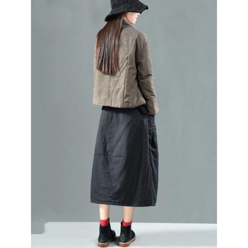 Retro Plus Size Mid-Length A-Line Skirt - Flattering, Versatile, and Artistic Design
