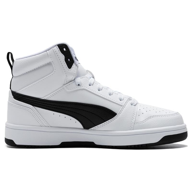 Puma Rebound V6 Comfortable Versatile Durable Lightweight Mid-Top Sneakers Unisex Sneakers Black White 392326-02
