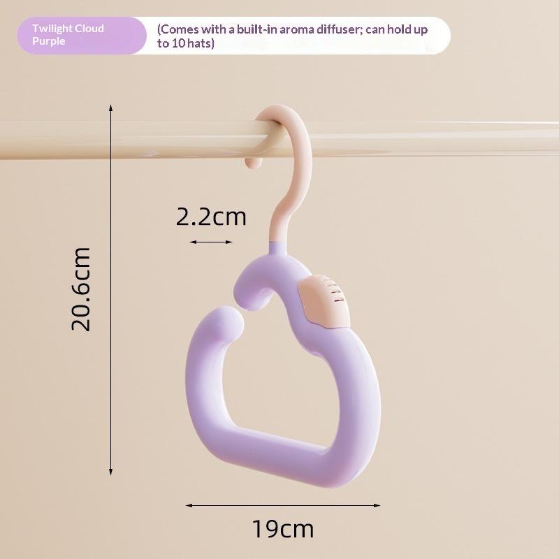2Pcs Space Saving Dopamine Aroma Cloud Hook Plastic Hanging Hat Storage Hanger Anti Slip Colorful Bag Hanging Rack Home Use