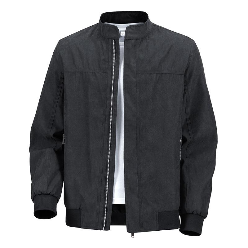 

European size stand-up collar tooling jacket men s winter new loose casual solid color men s top coat 2XL (European code)