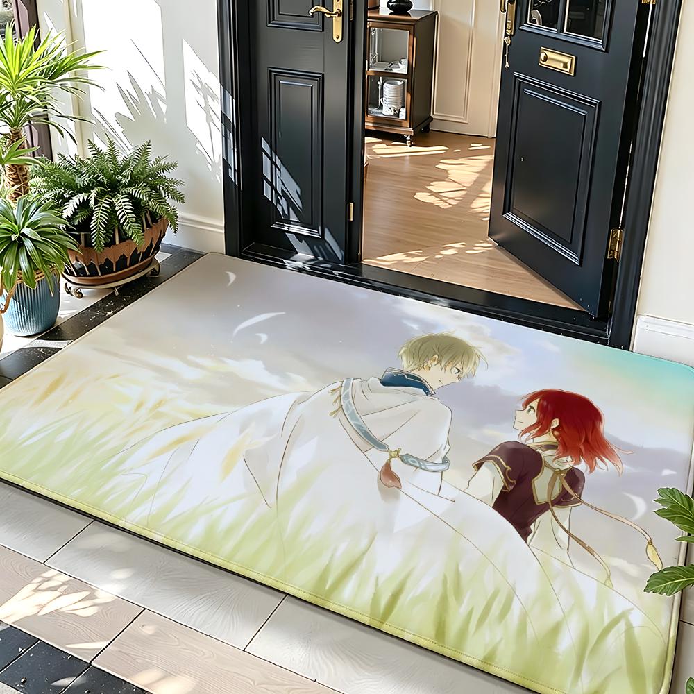 Anime A-Akagami Floor Mat Soft Flannel Floor Mat Suitable for Entryways, Living Rooms, Bedrooms, and Bathrooms