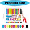 12Pack Glowing in the Dark Acrylic Paint Markers Pen Non Skip Ink Flow for Crafts and Decorations