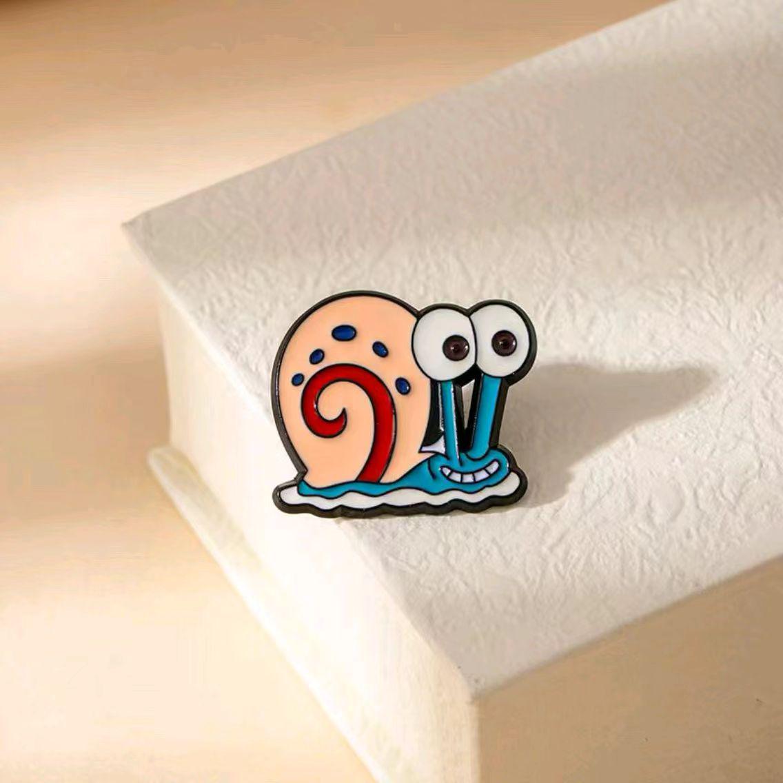 SpongeBob Cute Colorful Snail Enamel Pin Badge Brooch