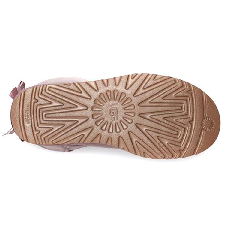 UGG Bailey Bow Ii Warm And Durable Short Mid-Calf Snow Boots Women Boots Pink Purple 1016225-SHAD