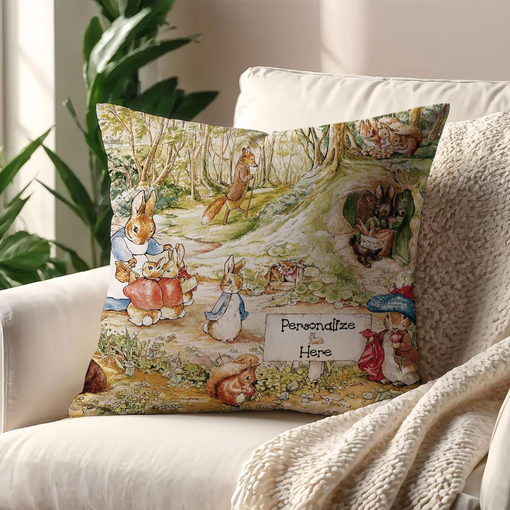 Cute Kawali Peter R-Rabbit Cushion Cover For Pillow Printing Sofa Decoration Home Car Room Coffee Shop Office Nordic Simplicity