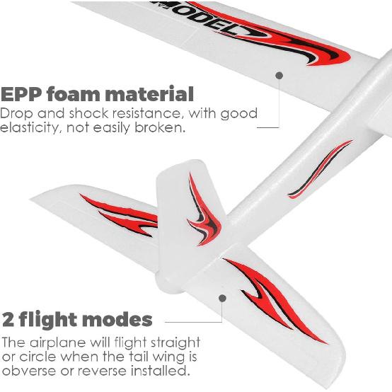 Zerodeko Foam Airplane Toy, 39 x Large Throwing Glider Plane Toy Model Outdoor Flying Toy DIY Aeroplane Model Birthday Party for Kids Boys Girls 3+