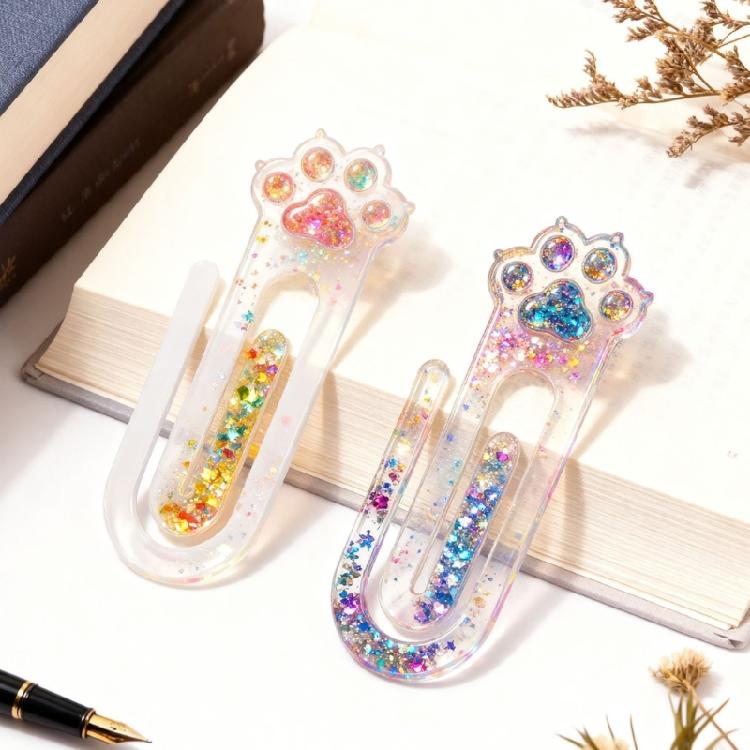 Portable Cats Themed Book Clips Moulds Gifts Casting Molds for Office School Use Soft Silicone Page Holder Accessories