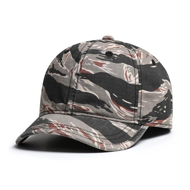 Camouflage Kappe mit kurzem Schirm, weiche Kappe, Baseballkappe für Herren und Damen, vielseitig, lässig, für draußen, kleine Schirmmütze, Retro Mode