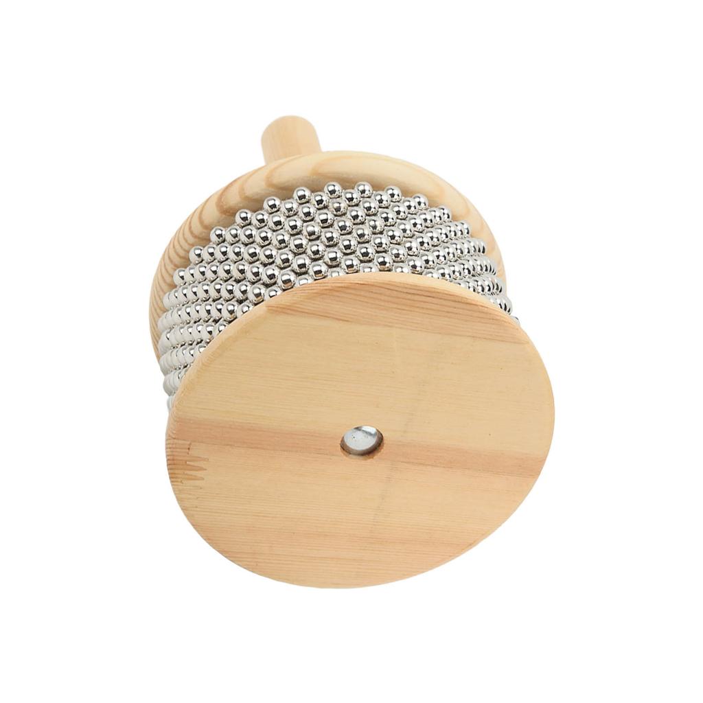 Wooden Cabasa Steel Ball Hand Cranked Toy Portable Children Teaching Musical InstrumentLarge