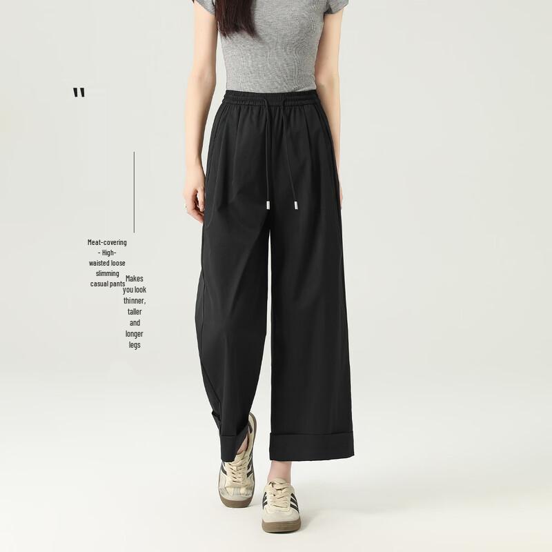 Women s High-Waist Draping Wide-Leg Pants XL