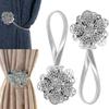 Flower Shape Curtain Tieback Fasteners Magnet Fastening Curtain Buckle Clip Office Decor
