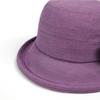 Womens Sun Hat Seniors - Wide Brim Foldable Cotton Blend UV Protection Bucket In Purple Blue Khaki Pink