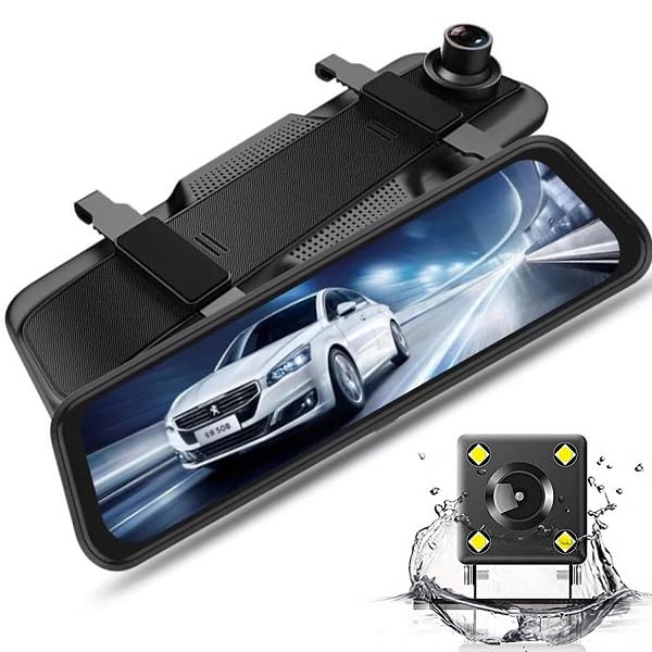 Drive Recorder, Mirror Type, Front and Rear Camera, Telescopic Touch Panel, Mirror Model, Simultaneous