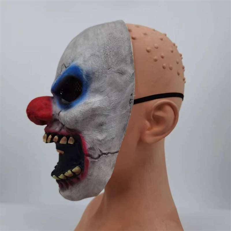 Nuova Maschera da Clown Spaventosa dal Naso Grande Halloween Lattice Mezza Faccia Copricapo Accessorio per Feste