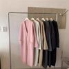Knitted Cardigan Sweater Jacket Autumn and Winter New Lazy Wind with Medium and Long Knee Loose Coat Jacket